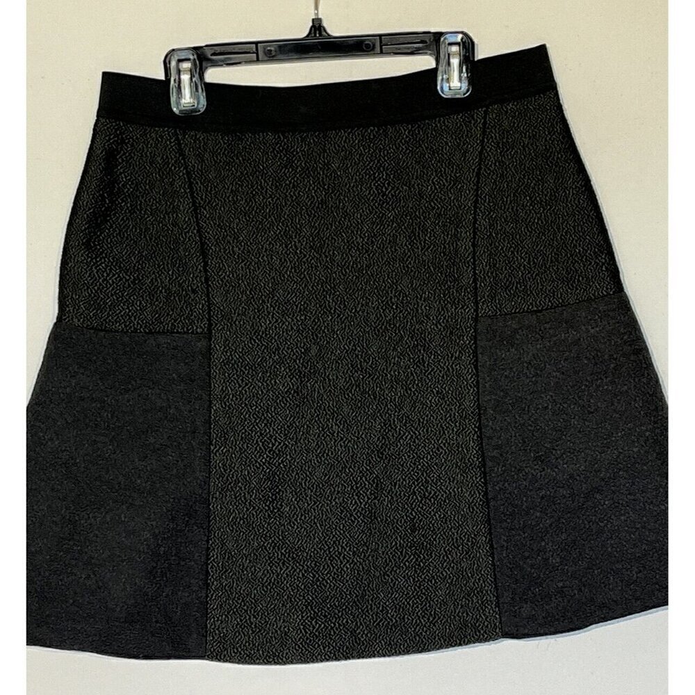 New Sandro Paris Black Textured Back Zip A Line Mini Skirt